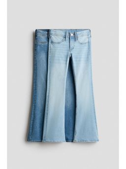H&M - Girls Blue 2-Pack Flared Leg Low Jeans