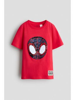 H&M - Boys Red Reversible Sequin T-Shirt