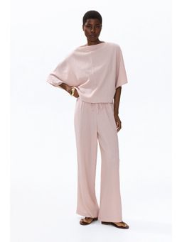 H&M - Women Pink Wide Pull-On Trousers
