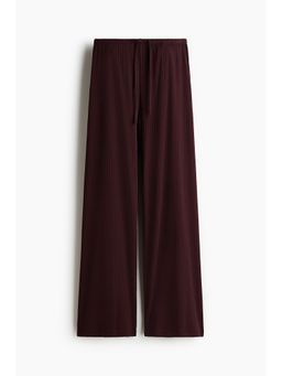H&M - Women Red Ribbed Drawstring Trousers