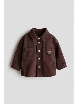 H&M - Boys Brown Cotton Twill Overshirt