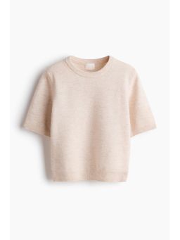 H&M - Women Pink Fine-Knit T-Shirt