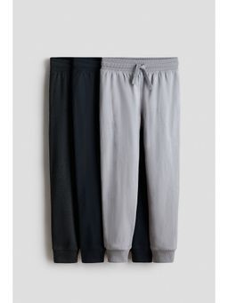 H&M - Boys Grey 3-Pack Cotton Joggers
