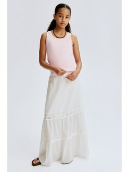 H&M - Girls White Tiered Skirt
