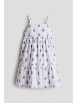 H&M - Girls Purple Tiered Cotton Dress