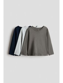 H&M - Boys Green 3-Pack Cotton T-Shirts