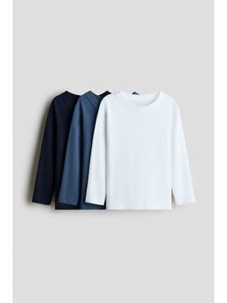 H&M - Boys Blue 3-Pack Cotton T-Shirts