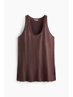H&M - Women Beige Long Fine-Knit Top