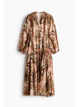 H&M - Women Pink Printed Tiered Dress