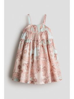 H&M - Girls Pink A-Line Cotton Strappy Dress
