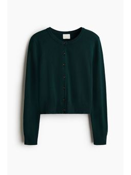 H&M - Women Green Fine-Knit Cardigan