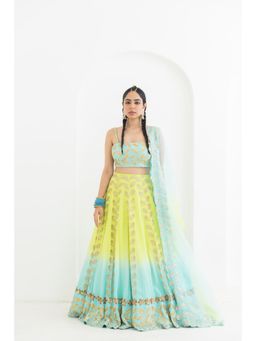 POOJA RAJGARHIA GUPTA - Champa Lehenga with Bustier and Dupatta (Set of 3)