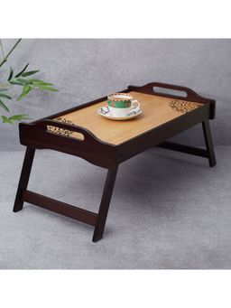 HomeTown - Reversible Dark Wenge Engineered Wood Bed Tray in Multi-Color