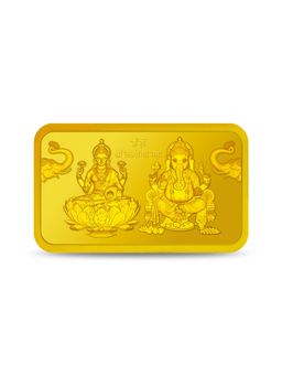 Kundan - 10 gm 24kt (999.9) Lakshmi Ganesha Gold Bar