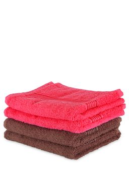 KOPA - Quick Dry 100% Cotton Soft Terry Towel -4Pc Hand Towel D'Ross Solid-Multi