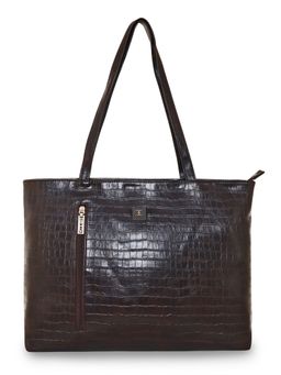 ESBEDA - Brown Color Croco Embossed Office Handbag For Women