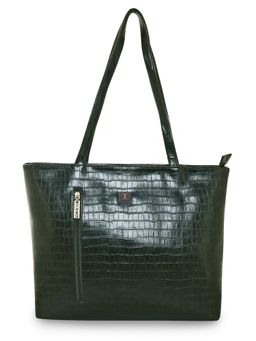 ESBEDA - Green Color Croco Embossed Office Handbag For Women