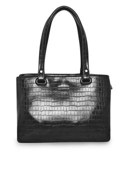 ESBEDA - Black Color Croco Textured Handbag For Women