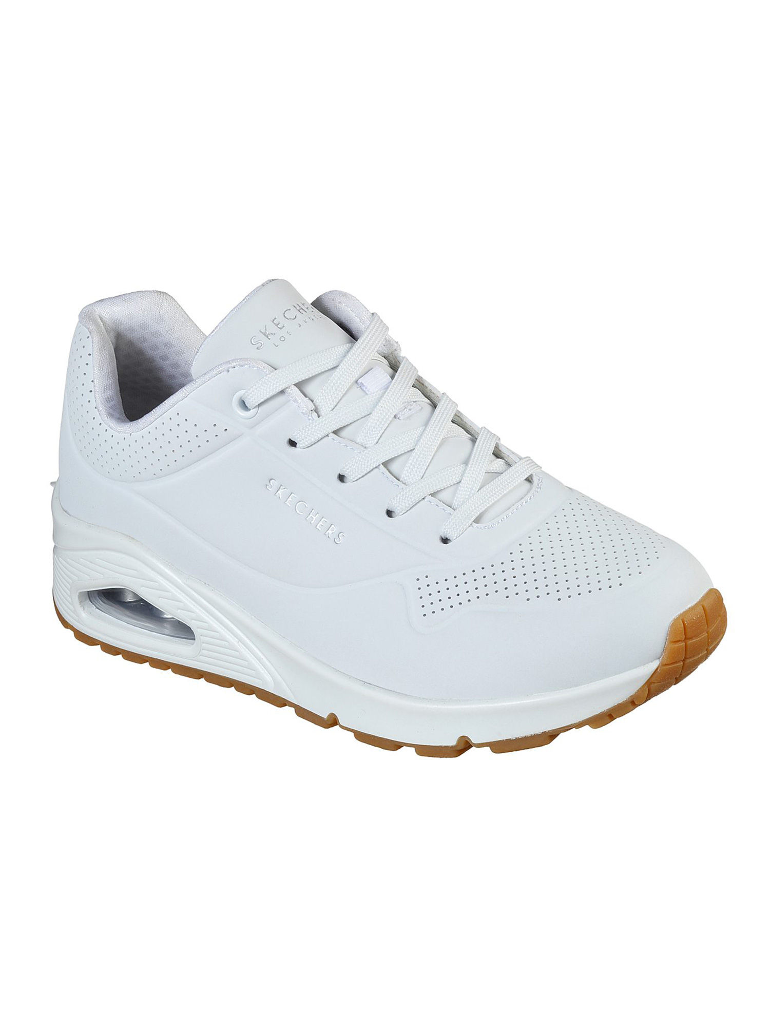 Buy SKECHERS White Solid Running Shoes 