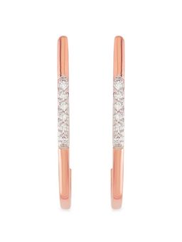 WHP Jewellers - Red Rose 18k Gold Stick Diamond Earring