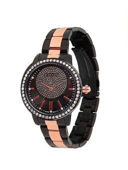 Giordano - Black Round Dial Analog Watch For Women - GZ-60045-22