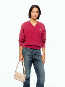 Calvin Klein - Regular Fit Cotton V-Neck Sweatshirt