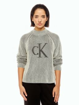 Calvin Klein - Relaxed Fit Cotton Mock Neck Sweater