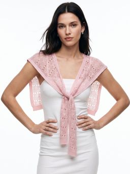 Outzidr - Pink Over The Shoulder Shrug