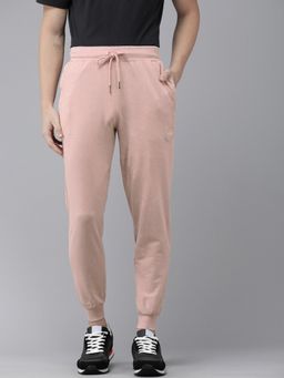 The Bear House - Ardor Edition Men Pink Acid Wash Slim Fit Cotton Track Pants