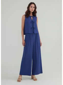 Twenty Dresses by Nykaa Fashion - Womens Solid Blue Co-Ord Set