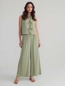 Twenty Dresses by Nykaa Fashion - Womens Solid Sage Green Co-Ord Set