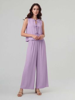 Twenty Dresses by Nykaa Fashion - Womens Solid Lavender Co-Ord Set