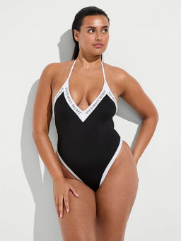 Victoria's Secret - Swim Iconic Logo Plunge One-Piece Swimsuit