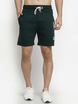 Club York - Men Green Solid Shorts