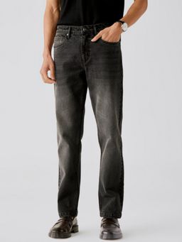 Andamen - Mens Casual Twill Woven Placement Embroidery Slim Jeans