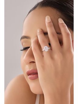 QUENE CRAFTED FOR ELEGANCE - Sterling Silver White Diora Ring