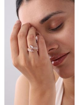 QUENE CRAFTED FOR ELEGANCE - Silver Cob Ring