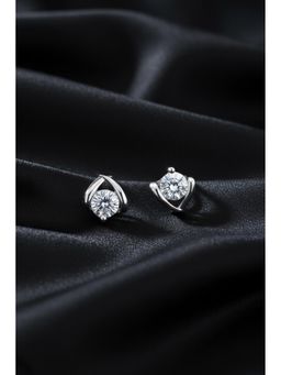 QUENE CRAFTED FOR ELEGANCE - Luxe Silver Stud Earrings