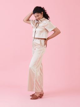 Muvazo - Evenfall Crop Top Beige