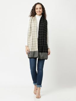 KnitStudio - Black Checked Twins Color Muffler