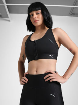 Puma - Front Zip Womens Bra Black