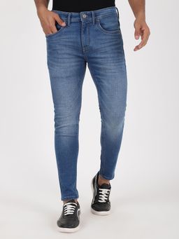 JadeBlue - Mens Blue Slim Fit Cotton Stretch Washed Jeans