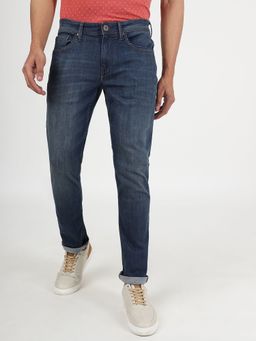 JadeBlue - Mens Blue Slim Fit Cotton Stretch Washed Jeans