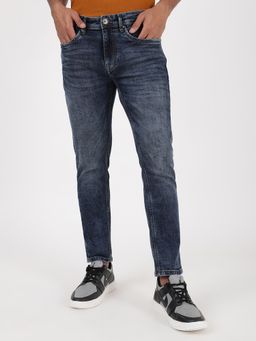 JadeBlue - Mens Blue Slim Fit Cotton Stretch Washed Jeans
