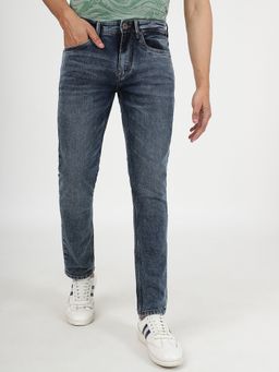 JadeBlue - Mens Blue Slim Fit Cotton Stretch Washed Jeans