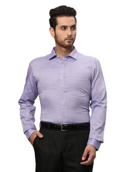 Park Avenue - Slim Fit Self Design Lavender Formal Shirt