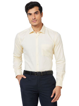 Park Avenue - Slim Fit Stripe Yellow Formal Shirt