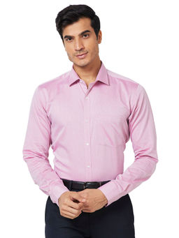 Park Avenue - Slim Fit Self Design Red Formal Shirt