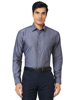 Raymond - Slim Fit Solid Grey Formal Shirt