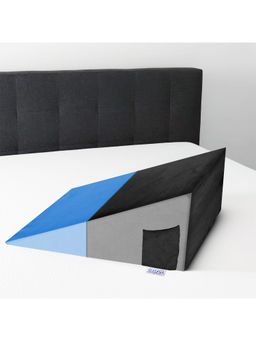 SLEEPSIA - Gel Infused Orthopaedic Bed Wedge Incline Back Support Pillow (Black/Grey)